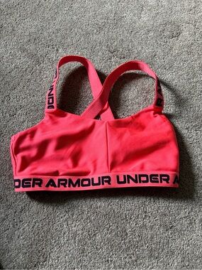 Under Armour Neon Coral Performance Sports Bra